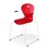 Stol Karoline meie large 45 cm armlener hvit