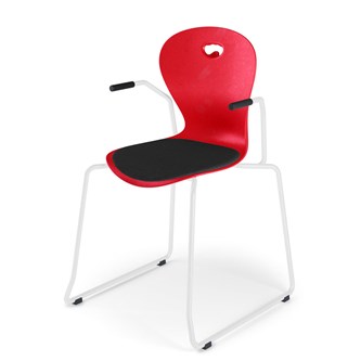 Stol Karoline meie large 45 cm armlener hvit