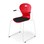 Stol Karoline meie large 45 cm armlener hvit
