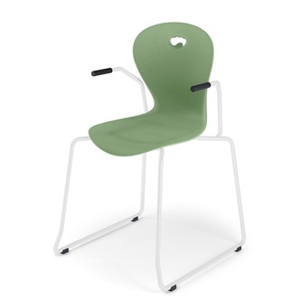 Stol Karoline meie large 45 cm armlener hvit