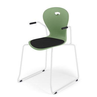 Stol Karoline meie large 45 cm armlener hvit
