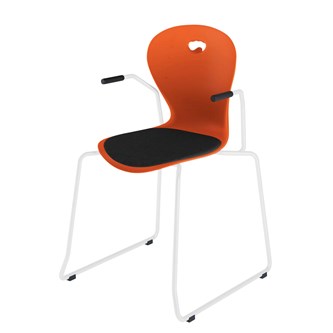 Stol Karoline meie large 45 cm armlener hvit