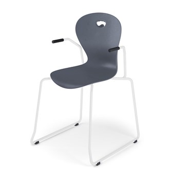 Stol Karoline meie large 45 cm armlener hvit