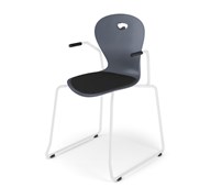 Stol Karoline meie large 45 cm armlener hvit