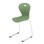 Stol Karoline D medium 45 cm hvit