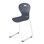 Stol Karoline D medium 45 cm hvit