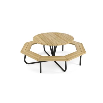 Piknikbord Rørvik Furu Ø120xh72 cm