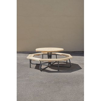 Piknikbord Rørvik Furu Ø120xh72 cm