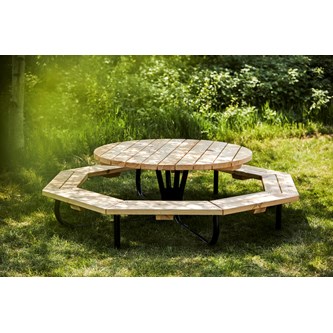 Piknikbord Rørvik Furu Ø120xh55 cm