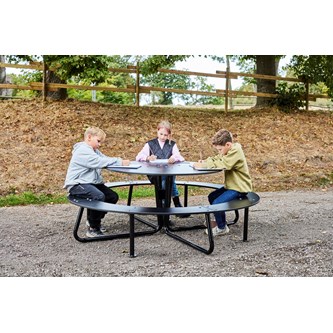 Rørvik piknikbord kompaktlaminat Ø120xh70 cm