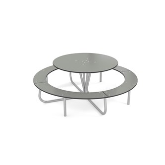 Rørvik piknikbord kompaktlaminat Ø120xh70 cm