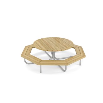 Piknikbord Rørvik Furu Ø120xh55 cm
