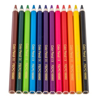 Fargeblyanter Jumbo 12 stk hexagonale