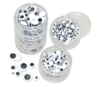 Plastøyne miks 560 stk