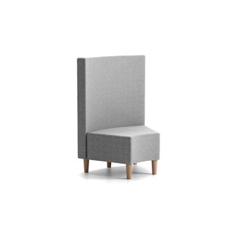 Modulsofa Snake hjørne 45° treben sh 37,5 medium rygg