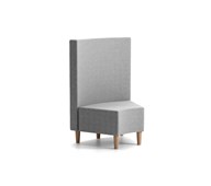Modulsofa Snake hjørne 45° treben sh 43 medium rygg