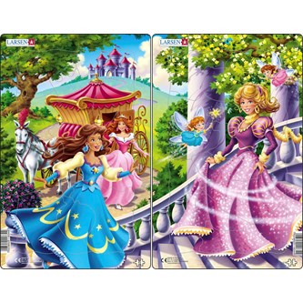 Rammepuslespill prinsesser 2 stk