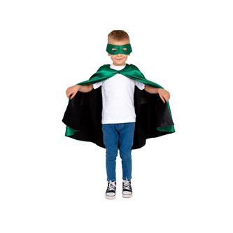 Utkledningskappe svart/grønn