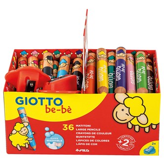 Fargeblyanter Giotto be-bé 36 stk