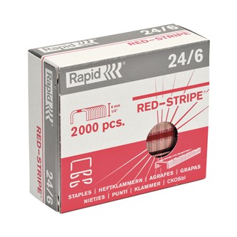 Stifter Rapid Red-Stripe 24/6 2000 stk
