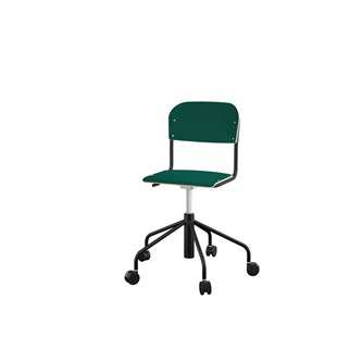 Stol Matte sh 45-56 cm høy 5-kryss hjul lite sete svart