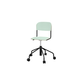 Stol Matte sh 45-56 cm høy 5-kryss hjul lite sete svart