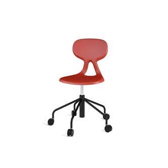 Stol Poly sh 46-57 cm høy 5-kryss hjul large svart