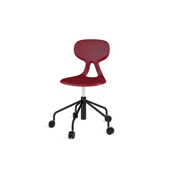 Stol Poly sh 46-57 cm høy 5-kryss hjul large svart