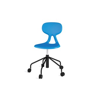 Stol Poly sh 46-57 cm høy 5-kryss hjul large svart