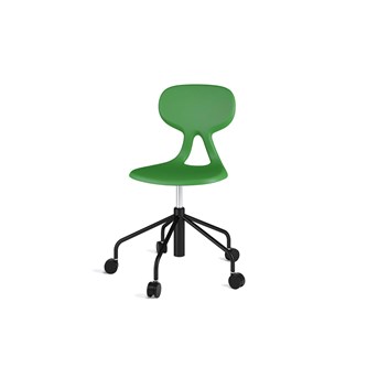 Stol Poly sh 46-57 cm høy 5-kryss hjul large svart