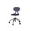 Stol Poly sh 46-57 cm høy 5-kryss hjul large svart