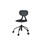 Stol Poly sh 46-57 cm høy 5-kryss hjul large svart