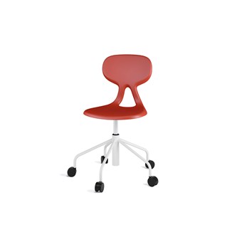 Stol Poly sh 46-57 cm høy 5-kryss hjul large hvit