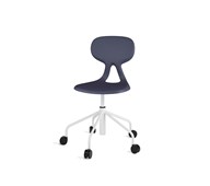 Stol Poly sh 46-57 cm høy 5-kryss hjul large hvit