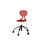 Stol Poly sh 46-57 cm høy 5-kryss hjul medium svart