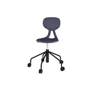 Stol Poly sh 46-57 cm høy 5-kryss hjul medium svart