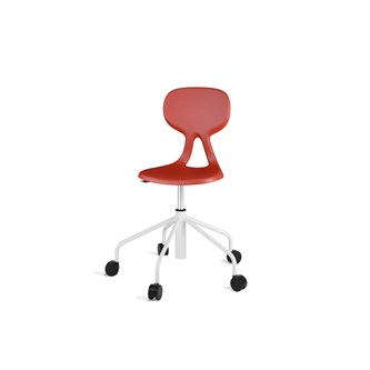 Stol Poly sh 46-57 cm høy 5-kryss hjul medium hvit