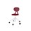 Stol Poly sh 46-57 cm høy 5-kryss hjul medium hvit