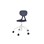 Stol Poly sh 46-57 cm høy 5-kryss hjul medium hvit