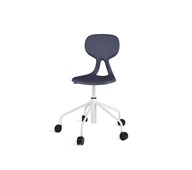 Stol Poly sh 46-57 cm høy 5-kryss hjul medium hvit