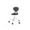 Stol Poly sh 46-57 cm høy 5-kryss hjul medium hvit