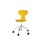 Stol Take sh 46-57 cm høy 5-kryss hjul large sølv