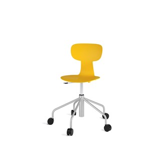 Stol Take sh 46-57 cm høy 5-kryss hjul medium sølv