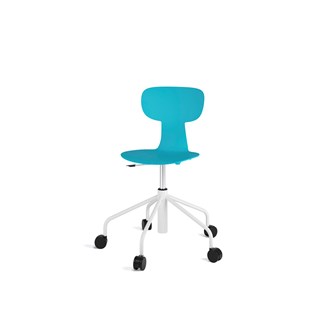 Stol Take sh 46-57 cm høy 5-kryss hjul medium hvit