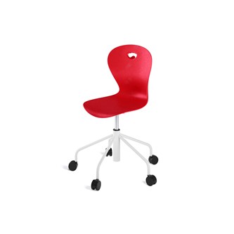 Stol Karoline sh 46-57 cm høy 5-kryss hjul medium hvit