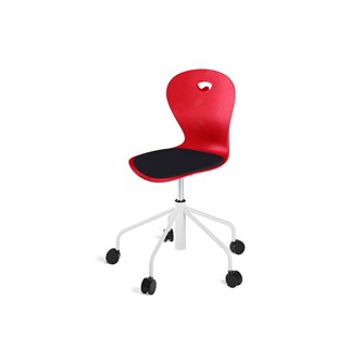 Stol Karoline sh 46-57 cm høy 5-kryss hjul large hvit