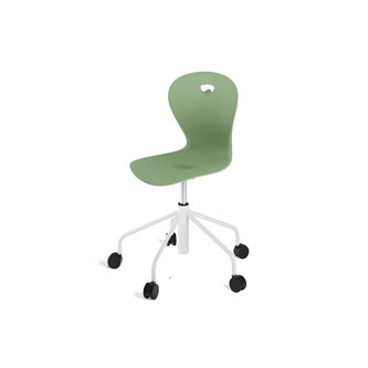 Stol Karoline sh 46-57 cm høy 5-kryss hjul medium hvit