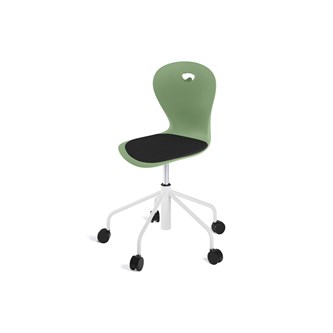 Stol Karoline sh 46-57 cm høy 5-kryss hjul medium hvit
