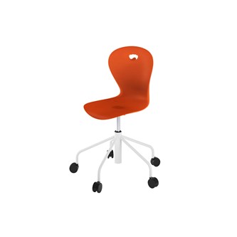 Stol Karoline sh 46-57 cm høy 5-kryss hjul medium hvit