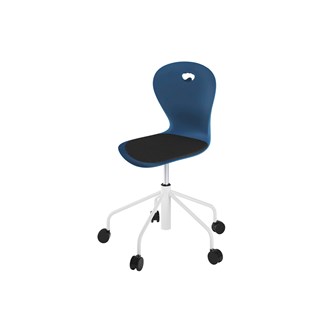 Stol Karoline sh 46-57 cm høy 5-kryss hjul medium hvit